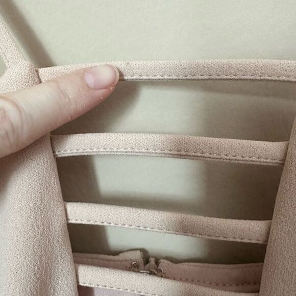 NWT Forever 21 nude caged neck strappy bodycon mini dress - Picture 5 of 7